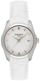 Tissot Couturier Lady Silver Dial White Leather Strap Watch For Women - T035.210.16.011.00 Authentic Buy Shop Now