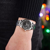 Tissot T Trend Couturier Lady Black Dial Silver Steel Strap Watch For Women - T035.210.11.051.00 Authentic Buy Shop Now