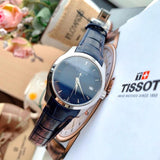 Tissot Couturier Lady Blue Dial Blue Leather Strap Watch for Women - T035.210.16.041.00 Authentic Buy Shop Now
