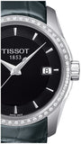 Tissot T Trend Couturier Diamonds Black Dial Black Leather Strap Watch for Women - T035.210.66.051.00 Authentic Buy Shop Now