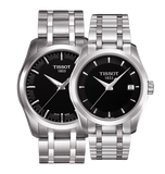 Tissot T Trend Couturier Lady Black Dial Silver Steel Strap Watch For Women - T035.210.11.051.00 Authentic Buy Shop Now
