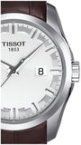 Tissot T Classic Couturier Chronograph White Dial Brown Leather Strap Watch For Men - T035.410.16.031.00 Authentic Buy Shop Now