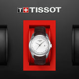 Tissot T Classic Couturier Chronograph White Dial Brown Leather Strap Watch For Men - T035.410.16.031.00 Authentic Buy Shop Now