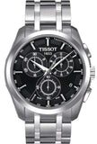 Tissot Couturier Chronograph Black Dial Silver Steel Strap Watch For Men - T035.617.11.051.00 Authentic Buy Shop Now