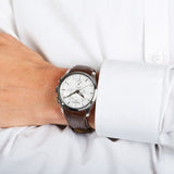 Tissot Couturier Chronograph White Dial Brown Leather Strap Watch For Men - T035.617.16.031.00 Authentic Buy Shop Now