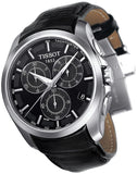 Tissot T Classic Couturier Chronograph Black Dial Black Leather Strap Watch For Men - T035.617.16.051.00 Authentic Buy Shop Now