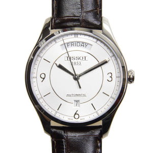 Tissot T Classic T One Automatic Silver Dial Brown Leather Strap Watch For Men - T038.430.16.037.00 Authentic Buy Shop Now