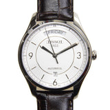 Tissot T Classic T One Automatic Silver Dial Brown Leather Strap Watch For Men - T038.430.16.037.00 Authentic Buy Shop Now