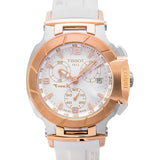 Tissot T Race Chronograph White Dial White Rubber Strap Watch for Women - T048.217.27.017.00 Authentic Buy Shop Now