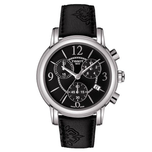 Tissot Dressport Chronograph Black Dial Black Leather Strap Watch for Women - T050.217.17.057.00 Authentic Buy Shop Now