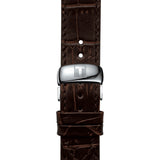 Tissot PRC 200 Chronograph Silver Dial Brown Leather Strap Watch For Men - T055.417.16.037.00 Authentic Buy Shop Now