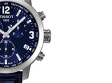 Tissot PRC 200 Chronograph Blue Dial Blue Leather Strap Watch For Men - T055.417.16.047.00 Authentic Buy Shop Now