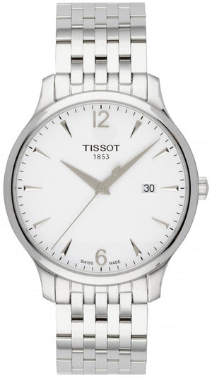 Tissot T Classic Tradition White Dial Silver Steel Strap Watch For Men - T063.610.11.037.00 Authentic Buy Shop Now