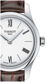 Tissot Tradition 5.5 Lady Silver Dial Brown Leather Strap Watch for Women - T063.009.16.018.00 Authentic Buy Shop Now