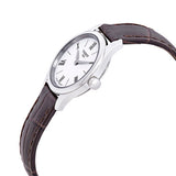 Tissot Tradition 5.5 Lady Silver Dial Brown Leather Strap Watch for Women - T063.009.16.018.00 Authentic Buy Shop Now
