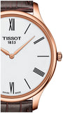 Tissot Tradition 5.5 White Dial Brown Leather Strap Watch for Men - T063.409.36.018.00 Authentic Buy Shop Now