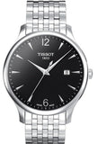 Tissot T Classic Tradition Black Dial Silver Steel Strap Watch For Men - T063.610.11.057.00 Authentic Buy Shop Now