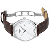 Tissot T Classic Tradition White Dial Brown Leather Strap Watch For Men - T063.610.16.037.00 Authentic Buy Shop Now
