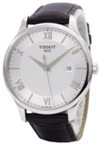 Tissot T Classic Tradition Silver Dial Brown Leather Strap Watch For Men - T063.610.16.038.00 Authentic Buy Shop Now