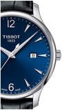 Tissot T Classic Tradition Blue Dial Black Leather Strap Watch For Men - T063.610.16.047.00 Authentic Buy Shop Now