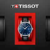 Tissot T Classic Tradition Blue Dial Black Leather Strap Watch For Men - T063.610.16.047.00 Authentic Buy Shop Now