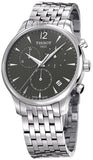 Tissot T Classic Tradition Chronograph Black Dial Silver Steel Strap Watch For Men - T063.617.11.067.00 Authentic Buy Shop Now