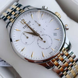 Tissot T Classic Tradition Chronograph White Dial Two Tone Steel Strap Watch For Men - T063.617.22.037.00 Authentic Buy Shop Now