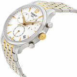Tissot T Classic Tradition Chronograph White Dial Two Tone Steel Strap Watch For Men - T063.617.22.037.00 Authentic Buy Shop Now