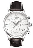 Tissot T Classic Tradition Chronograph White Dial Brown Leather Strap Watch For Men - T063.617.16.037.00 Authentic Buy Shop Now