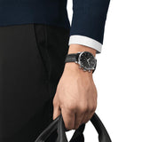Tissot T Classic Tradition Chronograph Black Dial Black Leather Strap Watch For Men - T063.617.16.057.00 Authentic Buy Shop Now