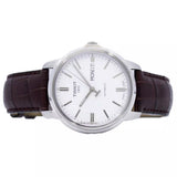 Tissot Automatics III Steel White Dial Brown Leather Strap Watch For Men - T065.430.16.031.00 Authentic Buy Shop Now