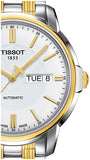 Tissot T Classic Automatics III White Dial Two Tone Steel Strap Watch For Men - T065.430.22.031.00 Authentic Buy Shop Now