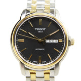 Tissot Automatics III Day Date Black Dial Two Tone Steel Strap Watch For Men - T065.430.22.051.00 Authentic Buy Shop Now