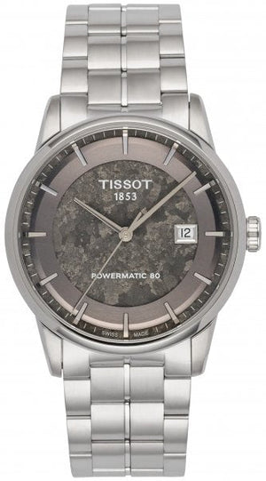 Tissot Luxury Powermatic 80 Anthracite Grey Dial Silver Steel Strap Watch For Men - T086.407.11.061.10 Authentic Buy Shop Now