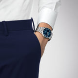 Tissot Luxury Powermatic 80 Blue Dial Silver Steel Strap Watch For Men - T086.407.11.047.00 Authentic Buy Shop Now