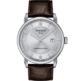 Tissot Luxury Powermatic 80 Silver Dial Brown Leather Strap Watch For Men - T086.407.16.037.00 Authentic Buy Shop Now