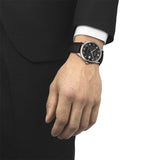 Tissot T Classic Luxury Black Dial Black Leather Strap Watch For Men - T086.407.16.051.00 Authentic Buy Shop Now