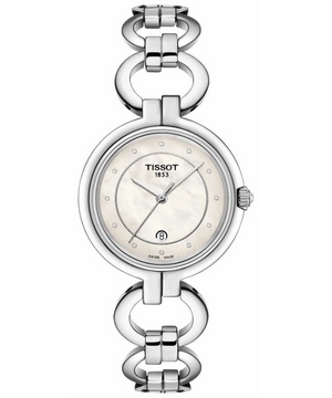 Tissot T Trend Flamingo Mother of Pearl Dial Silver Steel Strap Watch for Women - T094.210.11.116.00 Authentic Buy Shop Now