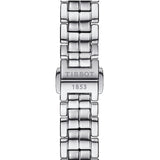 Tissot T Lady Flamingo Diamonds White Dial Silver Steel Strap Watch For Women - T094.210.11.116.01 Authentic Buy Shop Now