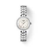 Tissot T Lady Flamingo Diamonds White Dial Silver Steel Strap Watch For Women - T094.210.11.116.01 Authentic Buy Shop Now