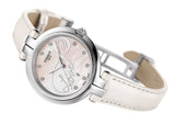 Tissot T Trend Flamingo Valentines Mother of Pearl White Dial White Leather Strap Watch For Women - T094.210.16.111.01 Authentic Buy Shop Now
