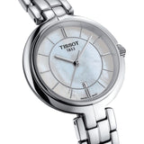 Tissot T Lady Flamingo Mother of Pearl White Dial Silver Steel Strap Watch For Women - T094.210.11.111.00 Authentic Buy Shop Now