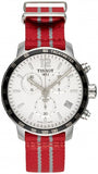 Tissot Quickster Chronograph NBA Houston Rockets Special Edition White Dial Two Tone NATO Strap Watch for Men - T095.417.17.037.12 Authentic Buy Shop Now
