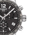 Tissot Quickster Chronograph Black Dial Silver Steel Strap Watch For Men - T095.417.11.067.00 Authentic Buy Shop Now