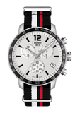 Tissot Quickster Chronograph NBA Toronto Raptors White Dial Two Tone NATO Strap Watch for Men - T095.417.17.037.16 Authentic Buy Shop Now