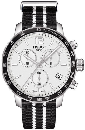 Tissot Quickster Chronograph NBA San Antonio Spurs Edition White Dial Two Tone NATO Strap Watch for Men - T095.417.17.037.07 Authentic Buy Shop Now