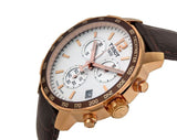 Tissot Quickster Chronograph 42mm White Dial Brown Leather Strap Watch For Men - T095.417.36.037.00 Authentic Buy Shop Now