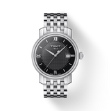 Tissot T Classic Bridgeport Black Dial Silver Steel Strap Watch For Men - T097.410.11.058.00 Authentic Buy Shop Now