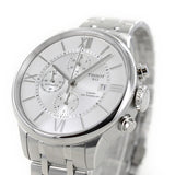 Tissot Chemin des Tourelles Automatic Chronograph White Dial Silver Steel Strap Watch for Men - T099.427.11.038.00 Authentic Buy Shop Now