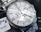 Tissot Chemin des Tourelles Automatic Chronograph White Dial Silver Steel Strap Watch for Men - T099.427.11.038.00 Authentic Buy Shop Now